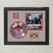 Kid Rock Forever Framed Picture Sleeve Gold 45 Record Display M4