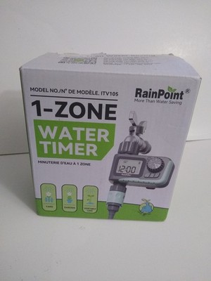 RAINPOINT Water Timer for Garden Hose 2 Zone Sprinkler Timer | New - Open Box