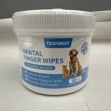 Dog Teeth Cleaning Wipes, Dog Dental Wipes for Dog Tooth Pet Dental Finger Wipes