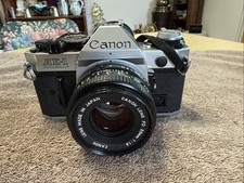 Canon AE-1 Program 35mm SLR Film Camera w/ 50mm f/1.8 FD Lens
