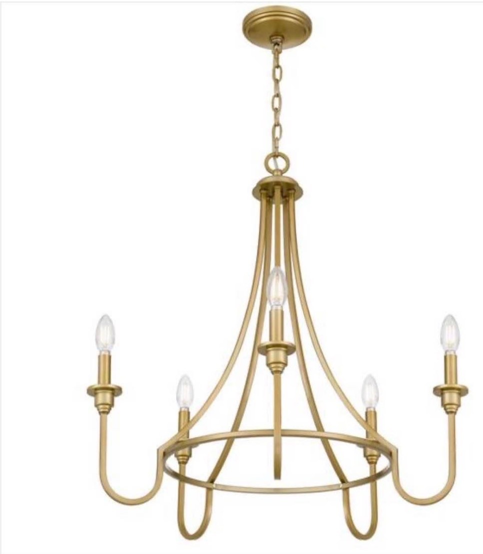 Progress Lighting Gold chandelier Brand New in the box!