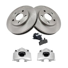 Front Brake Calipers Pads Rotors Semi-Metallic 5 Lug 10.94in 10-C4009