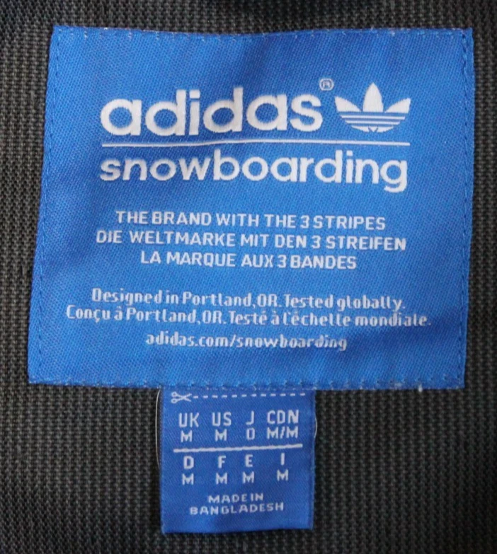 Adidas Snowboarding Men's Jacket Size M Grey Shell Black Sleeves Blue Liner Zip - Image 2 of 4
