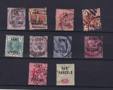 GB Officials Unchecked Collection QV Onwards (10) Fine Used BP16757