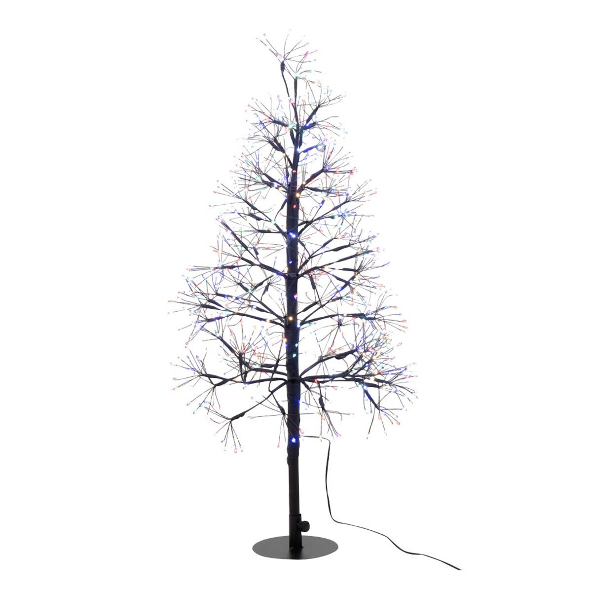Sapin à LED en métal Grady 80cm multicolore pour éviter les aiguilles de Noël