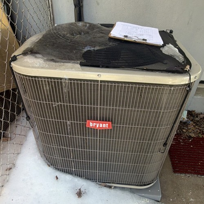 #ad Bryant Home Air Cooled Condenser Unit Gray Beige Air Conditioner Replacement $510.00