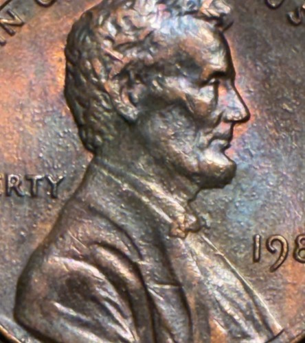 1985 Pfennig ohne Münzzeichen orange Highlights neutral leicht auf Augen - Bild 5 von 7