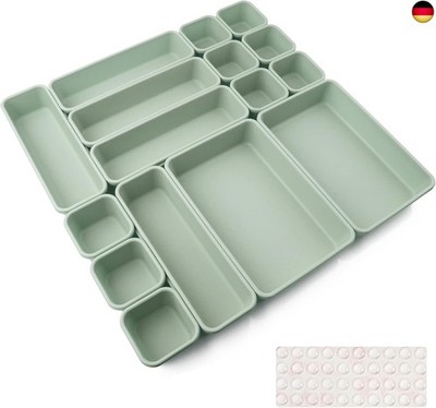 Drawer Inserts 16 Pieces Separation System Spice Organiser Drawer Green