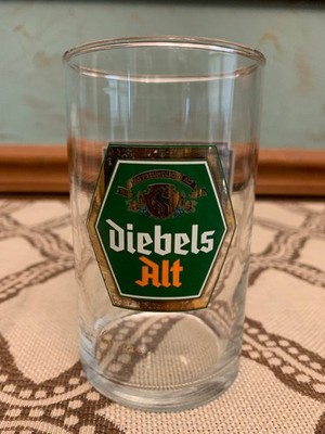 Vintage 80's Diebels Alt Logo Image .25l German Beer Glass