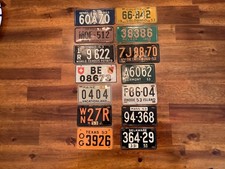 Vintage ,13, 1953 Wheaties Mini License Plates and 1, 73   Lot-14-total