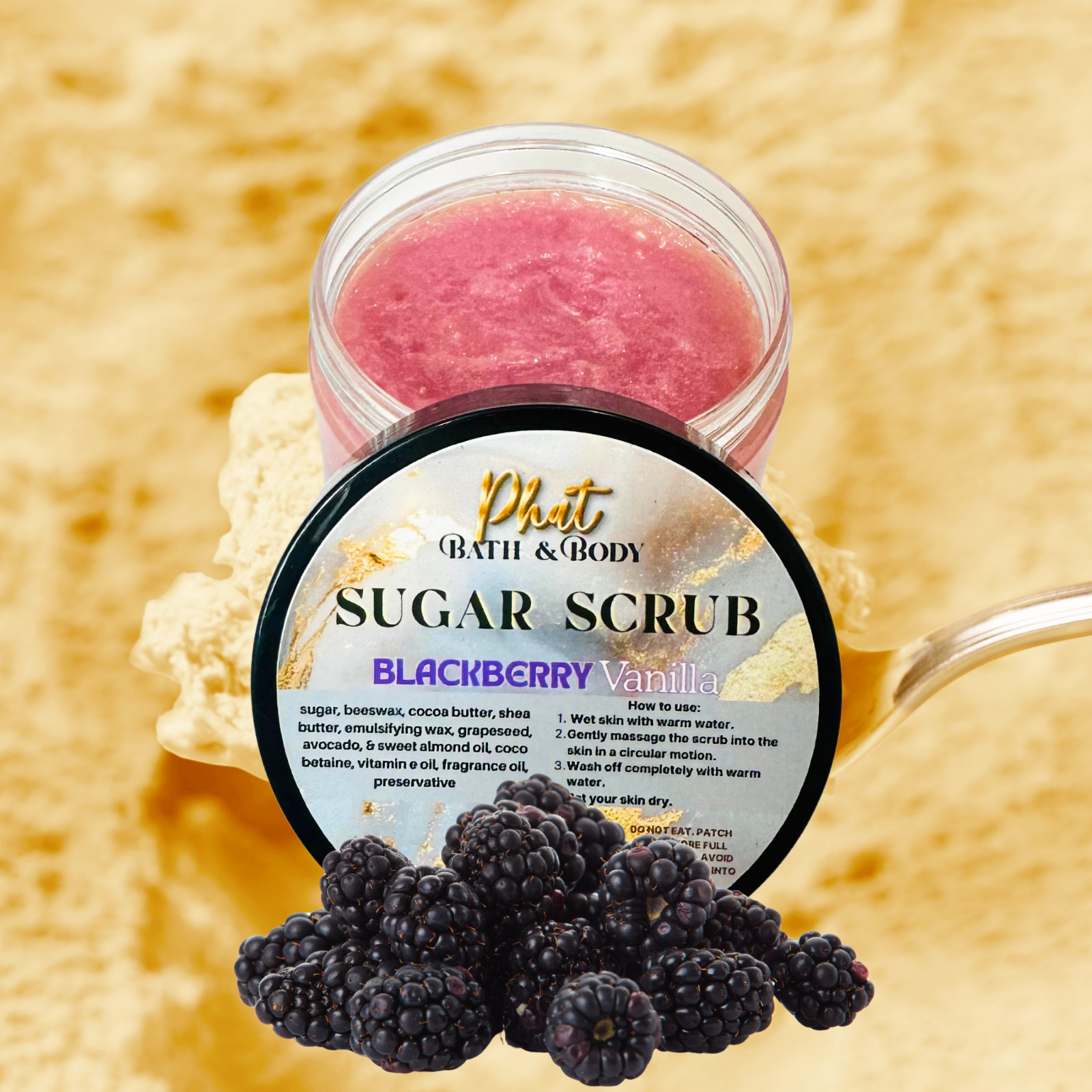Blackberry Vanilla Whipped Shea Sugar Scrub Cocoa Butter | 5 oz