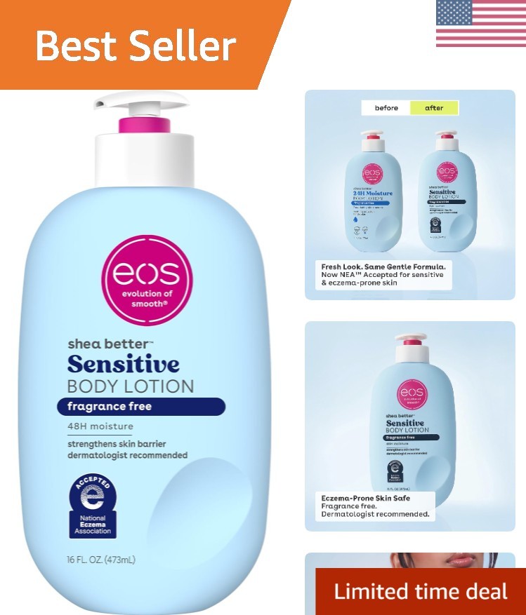 Shea Better Sensitive Skin Body Lotion, 48-Hour Moisture for