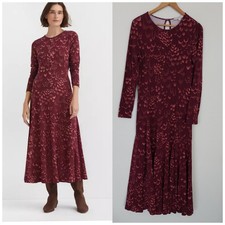 Loft Plume Godet Maxi Dress Size Medium