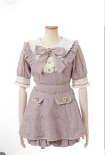 LIZLISA Lace Setup Pink Women's Clothing Ruffled Elegant  Cute Japan