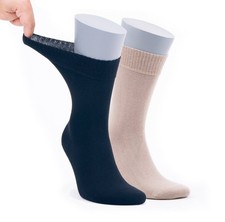Bambooven Men  s Diabetic Dress and Trouser Socks   Loose Fit, Seamless Toe, Supe