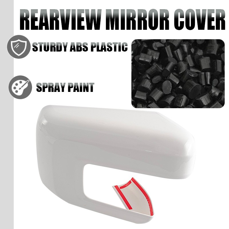 White Side Door Wing Mirror Cover Cap For 2021~2024 Ford F-150 W/Turn Signal Cut