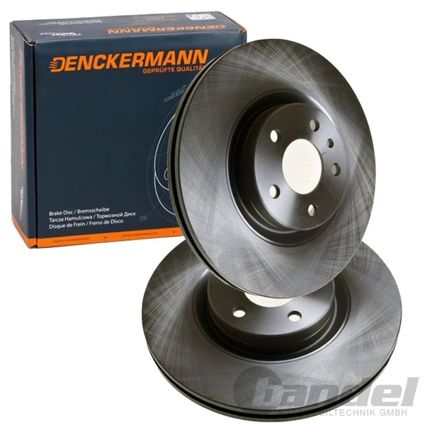 2X Denckermann Bremsscheiben 284Mm BelÜFtet Vorne Passend FüR Alfa Romeo 147 156-image