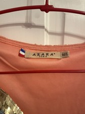 Orange Beach Cover Up With Funky Beads Accents On The Front
