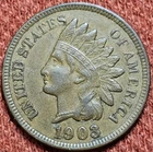 1903 Indian Head Cent 1C Copper Coin XF