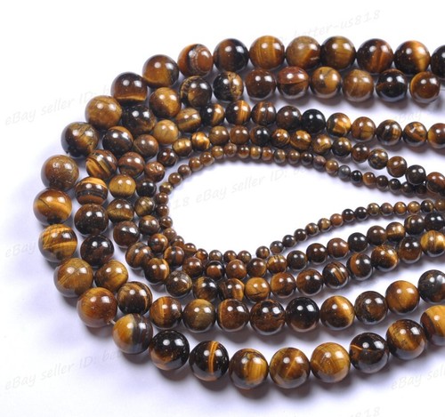Pietre preziose naturali 4 mm 6 mm 8 mm 10 mm 12 mm distanziatore rotondo semi perline sciolte 15,5" - Foto 11 di 126