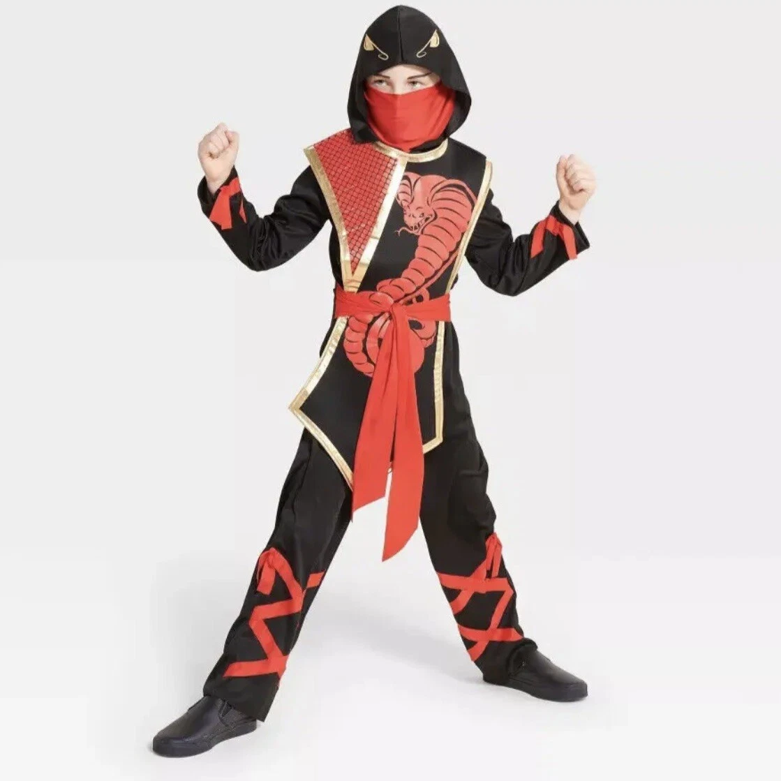 Hyde And EEK Kids' Light-Up SNAKE NINJA Costume Small (4-7) New.