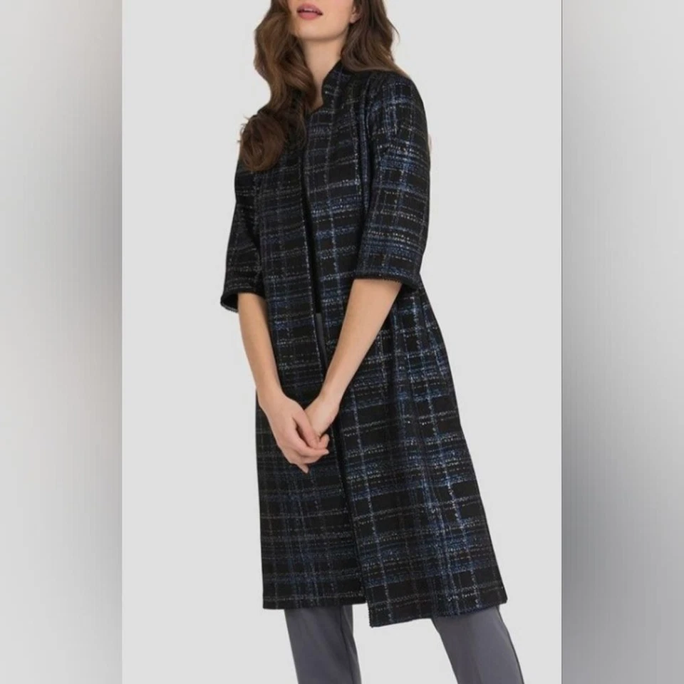 Chaqueta Joseph Ribkoff Negra Azul Plata Estilo 194725 Foto 2 de 4