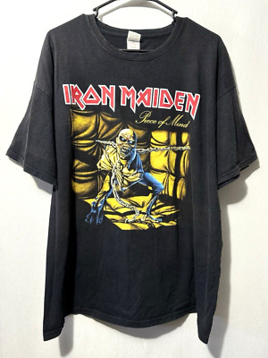 Iron Maiden Piece Of Mind Black Cotton T-Shirt Men's Size XXL 2XL