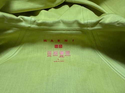 Uniqlo MARNI Blocktech Half Coat Raincoat Blue × Yellow JAPAN Size L (US M) New - Picture 9 of 10