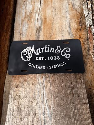C.F. Martin & Company guitar and strings Aluminum License Plate laser etched