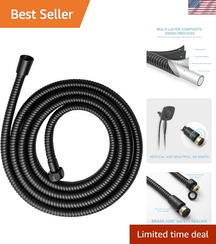 Modern 120-Inch Shower Hose with Brass Insert - Kink-Free for Easy Cleaning
