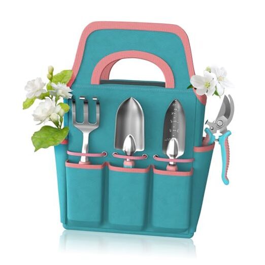 6 Pcs Garden Tool Set, Gardening Hand Tools Aluminum Alloy No Flower Pattern