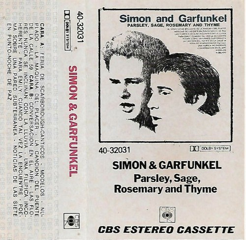 SIMON & GARFUNKEL PARSLEY SAGE ROSEMARY & THYME CASSETTE SPAIN FOLK ROCK POP - Picture 8 of 8