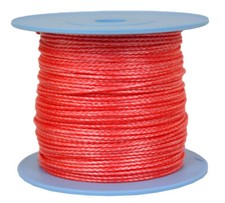 DYNEEMA corda intrecciata / corda / cavo intrecciato Ø 1,5 mm / 100 metri Fb. rosso / 230 daN