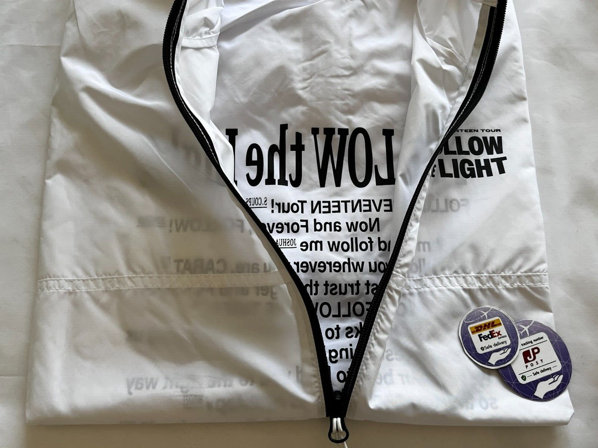 SEVENTEEN TOUR FOLLOW TO SEOUL OFFICIAL WINDBREAKER SIZE L NEW NO