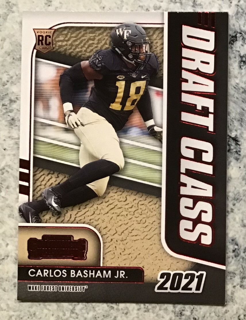 Panini Contenders 2021 Draft Class Red Parallel Carlos Basham Jr RC Rookie