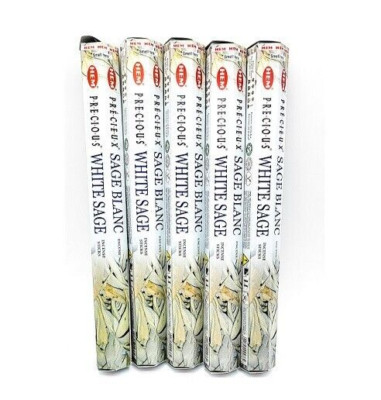 Lot 100 Precious White Sage Incense Sticks by Hem for Smudging Cleansing