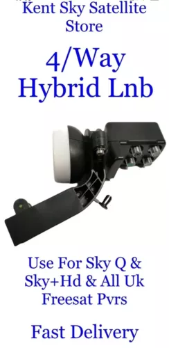 4/way hybrid lnb 2 x wideband feeds 2 x feeds sky+hd & q all freesat pvrs🔥 image 5