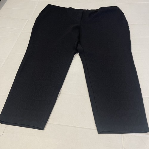 Alfani Women Dress Trousers Black Plus Size 22W Elastic Waistband Stretch - 第 2/20 張圖片