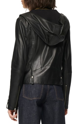 Marc New York Damen Lunar Echtleder Jacke mit Kapuze - Bild 3 von 7