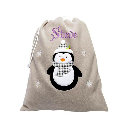Christmas Santa Sack & Stocking Matching Set Personalised Embroidered With Names - Picture 14 of 46