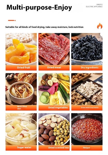 5 Tier New Food Dehydrator 350W ABS Fruit Jerky Dryer Home Intelligent Control - Picture 3 of 9