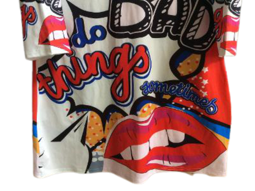 Good Girls Do Bad Things Sometimes Graffiti Fashion T Shirt Dress - Approx sz XL - 第 7/11 張圖片