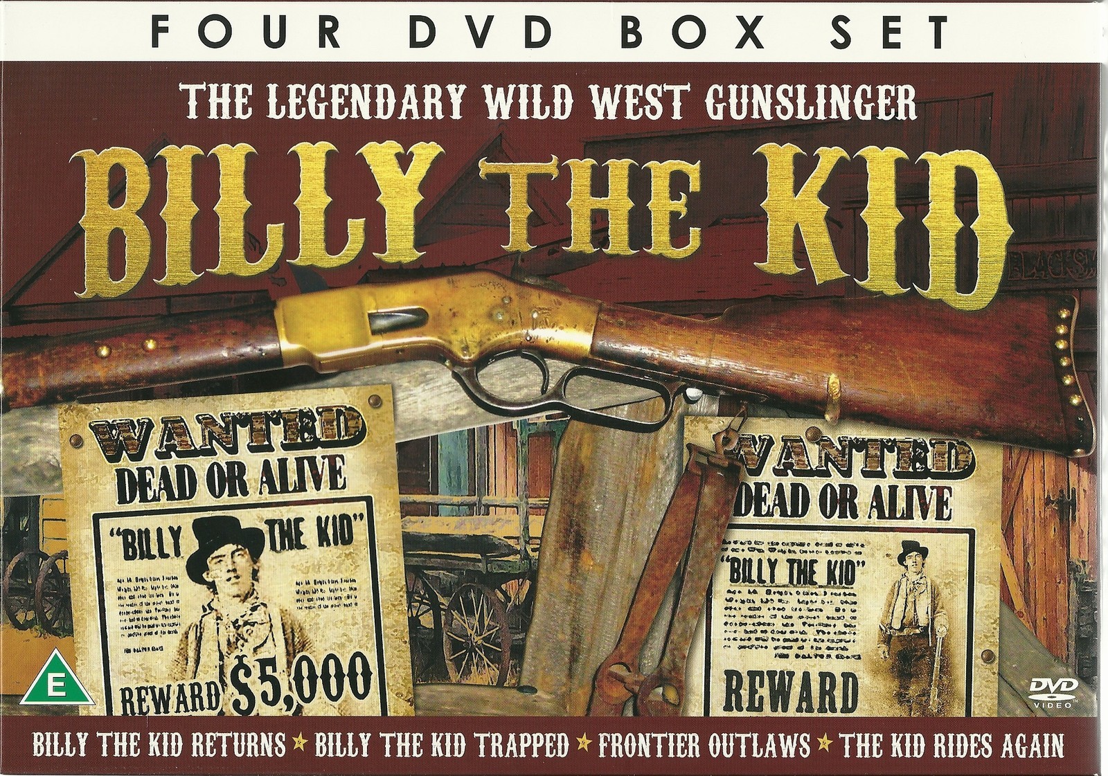 THE LEGENDARY WILD WEST GUNSLINGER BILLY THE KID - 4 DVD BOX SET Roy Rogers