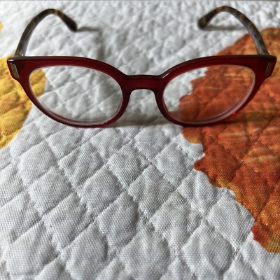 PRADA RED EYEGLASSES WITH CASE VPR 06T 50/20 ACB-101 135