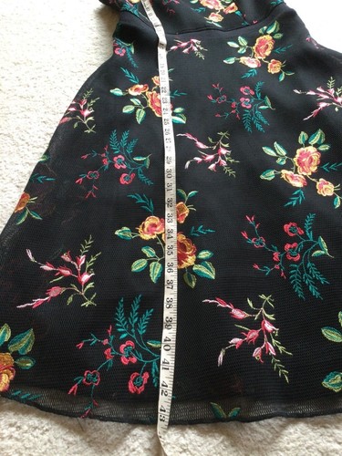 Darling London Niesha Floral Mesh Midi Dress Ladies Black Size 10 New with Tag - Picture 12 of 13