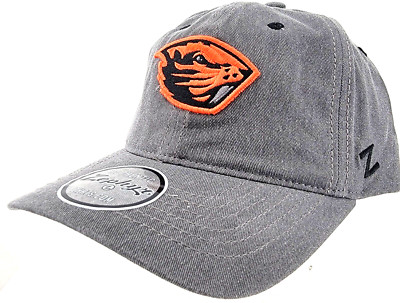 NEW Oregon State Beavers Gray Embroidered Zephyr Adjustable chino Cap Hat Adult