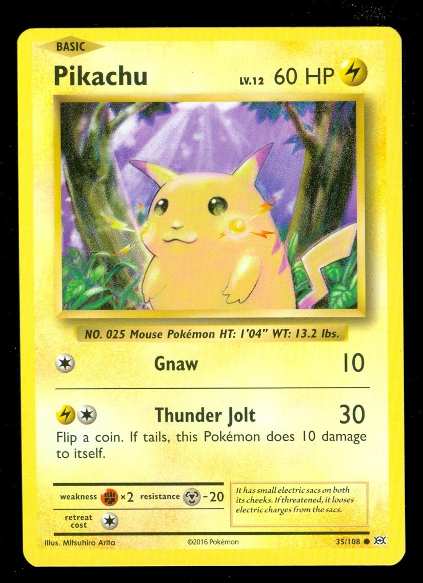 Pokemon PIKACHU 35/108 - XY Evolutions - - MINT