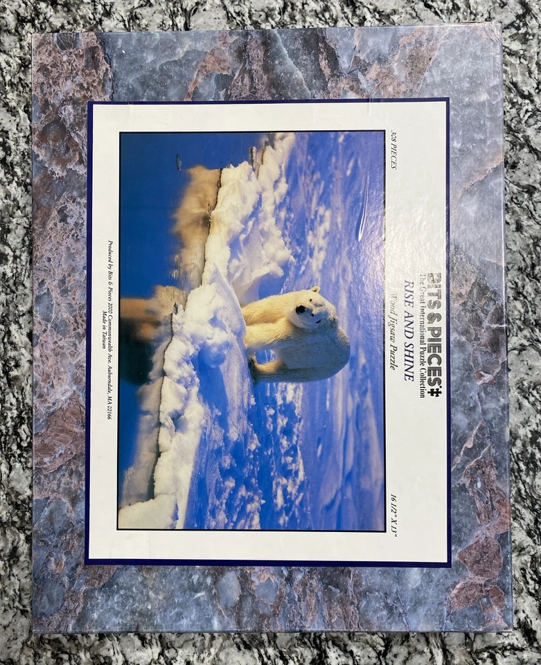 🔵🔵RARO, BROCAS Y PIEZAS, Rompecabezas de Madera, Oso Polar, Levantarse y Brillar 308 De Colección Foto 2 de 4