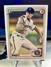 2020 Nick Bennett Bowman Baseball Paper 1st Bowman #BP-140 Mailwaukee Brewers
