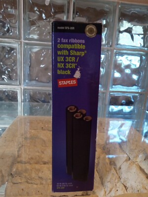 2 New STAPLES Model SFS-20R Fax Ribbons for SHARP UX-3CR Fax Machine FREE S&H! 